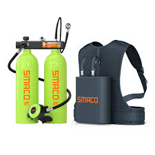 SMACO Mini Botella de Buceo 2L - Doble Tanque Recargable