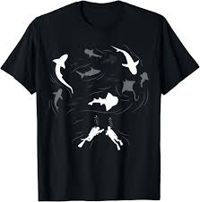 Camiseta de Buceo con Tiburones