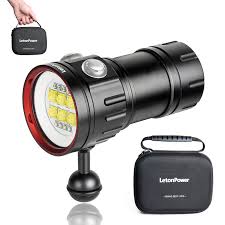 Linterna de Buceo LetonPower B24 - 9000 Lúmenes Súper Brillante