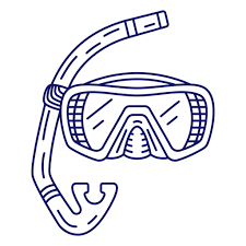 Máscara de Buceo: Diseño PNG y SVG para Camisetas