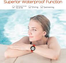 Reloj Deportivo Femenino Impermeable para Buceo y Natación