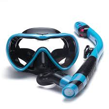 Set de Máscara de Snorkel Seco con Cristal Templado 180° - Antivaho