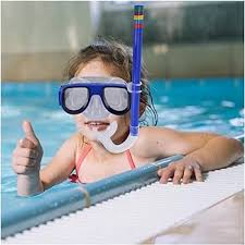 Máscara de Natación con Tubo de Silicona