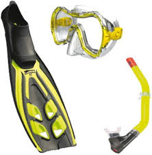Salvas Set Caiman - Pack de Buceo Negro/Amarillo Talla 42