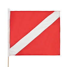 Bandera de Buceo Roja y Blanca 19.69 x 24.41 Pulgadas
