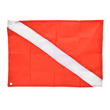 Bandera de Buceo Sumergible Rojo y Blanco