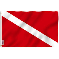 Bandera de Buceo Anley Fly Breeze 3x5 ft - Advertencia de Seguridad