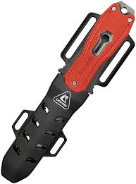 Cuchillo CRESSI Lizard Rojo: Ideal para Submarinismo Profesional