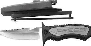 Cuchillo de Buceo Cressi Grip Punta Romana - Negro