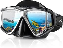 Set de Máscara de Buceo con Snorkel Antivaho - 4 Ventanas para Adultos