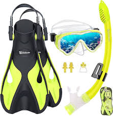 Gafas y Aletas de Buceo para Niños de 4 a 12 Años