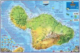 Mapa Laminado de Buceo y Esnórquel de Maui - Franko Maps