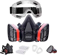 Máscara de Gas EDIMAX con Gafas y 8 Filtros
