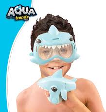 Máscara de Snorkel y Pistola Acuática Tiburón para Niños