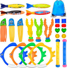 Pipihome: 24 Piezas de Juguetes de Buceo para Diversión en la Piscina
