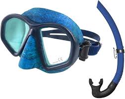 Pack Pesca Camo Blue - Máscara y Tubo