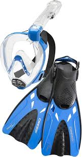 Máscara de Buceo Cressi Baron & Tonga - Transparente/Azul S/M