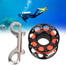 Carrete de Dedo de Buceo 15m - Plástico Duradero (Negro)