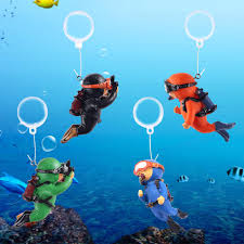 Decoración Acuática EnixwH: 4 Piezas de Peces Encantadores