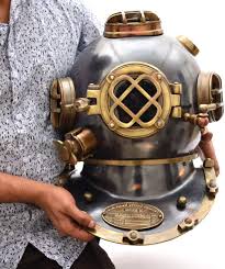 Casco de Buceo Náutico Hecho a Mano - Marina Real