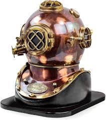 Casco de Buceo Vintage de Acero y Latón - 18 Pulgadas
