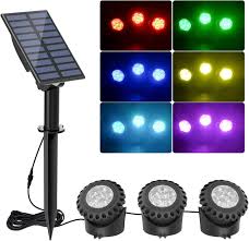 Luces Solares RGB para Estanques - Impermeables IP68