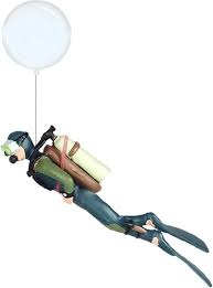 Figura Flotante de Buceo para Acuarios LANZHI