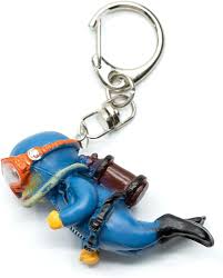 Buzo Llavero de Buceo Azul - Artesanía Única