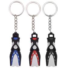 Mini Llavero de Buceo en PVC - Aleta Corta (Rojo)