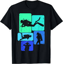Camiseta Retro de Buceo para Dive Master
