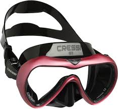 Máscara Cressi A1 Negro/Rosa con Lente Transparente