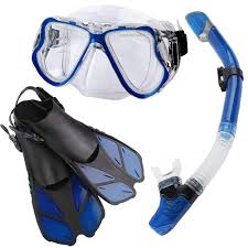 Set de Snorkeling para Adultos con Aletas y Máscara