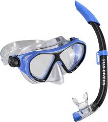 Combo de Snorkel Dorado JR para Niños - Azul/Negro