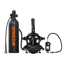 Mini Botella de Buceo SMACO con Máscara Snorkel - 2L Portátil