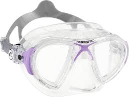 Máscara Cressi Nano Crystal para Mujer - Transparente/Morado