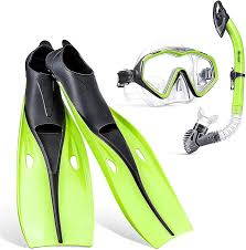 Juego de Snorkel y Aletas XBSXP - Máscara de Buceo con Vista Amplia